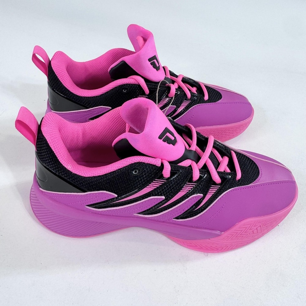 Adidas Dame Shoes Mens Size 6‎ Pink Black Basketball Sneakers Mid Top AJP7660